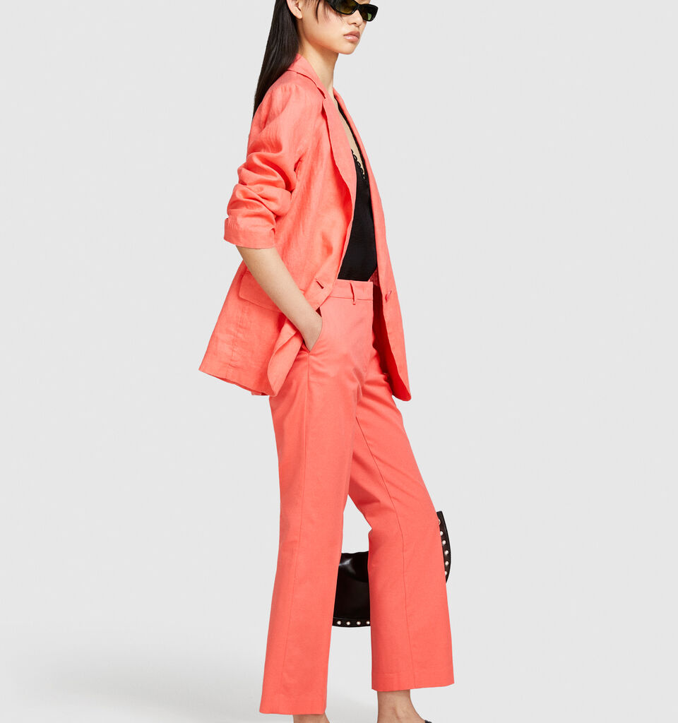 High-waisted trousers - women's high-waisted trousers - Coral | Sisley image number 2